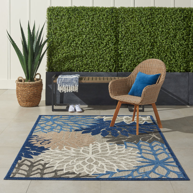 Brayden Studio Weon Flatweave Blue/Grey Rug & Reviews Wayfair.co.uk